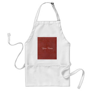 Tablier rouge uni personnalisé