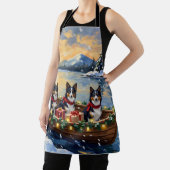 Tablier Rough Collie Christmas Boat Holiday (Insitu)