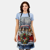 Tablier Rough Collie Christmas Red Truck Holiday (Porté)