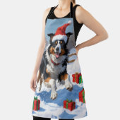 Tablier Rough Collie Courir dans la neige avec le Casquett (Insitu)