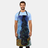 Tablier Route avec cyprès de Van Gogh Impressionnisme (Porté)