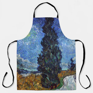 Tablier Route avec cyprès de Van Gogh Impressionnisme