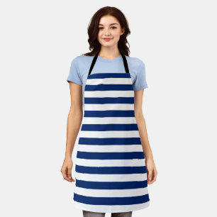 Tablier Royal Blue and White Stripes