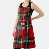 Tablier Royal Stewart Red Plaid PERSONALIZE Unisex Apron (Insitu)
