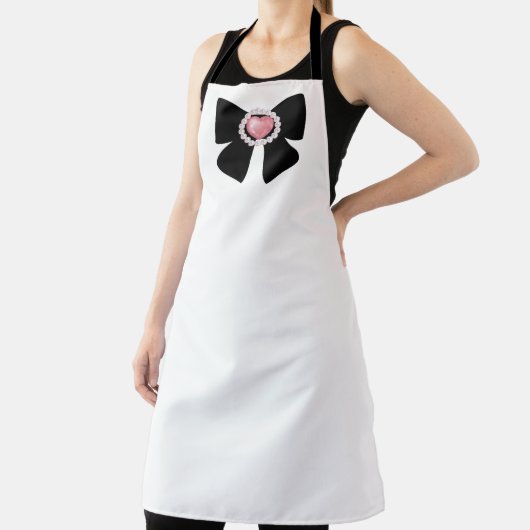 Tablier ruban de perle noire (Insitu)