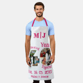 Tablier Ruby Red 40th Mariage Anniversary 11 Photo Collage (Porté)