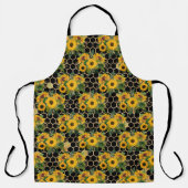 Tablier Ruche de miel de tournesol doré (Recto)
