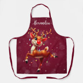 Tablier Rudolph Le Nez Rouge Noël (Recto)