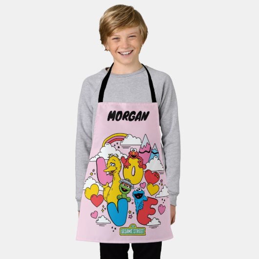 Tablier Rue Sésame | Amour | Ajouter un nom (Porté)