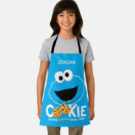 Tablier Rue Sésame | Cookie Monster | Ajouter Votre Nom (Insitu)