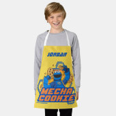 Tablier Rue Sésame | Cookie Monster Mecha | Ajouter un nom (Porté)