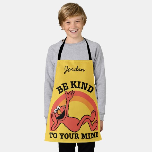 Tablier Rue Sésame | Elmo Be Kind | Ajouter Votre Nom (Porté)