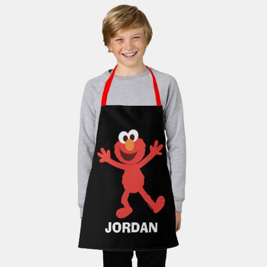 Tablier Rue Sésame | Elmo personnalisé (Porté)