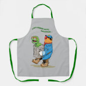 Tablier Rue Sésame | Oscar & Bruno l'éboueur (Recto)