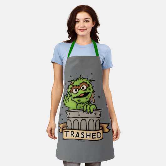 Tablier Rue Sésame | Oscar the Grouch Trashed (Porté)