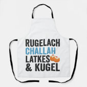 Tablier Rugelach Challah Latke & Sphère Funny Hanukkah Foo (Recto)
