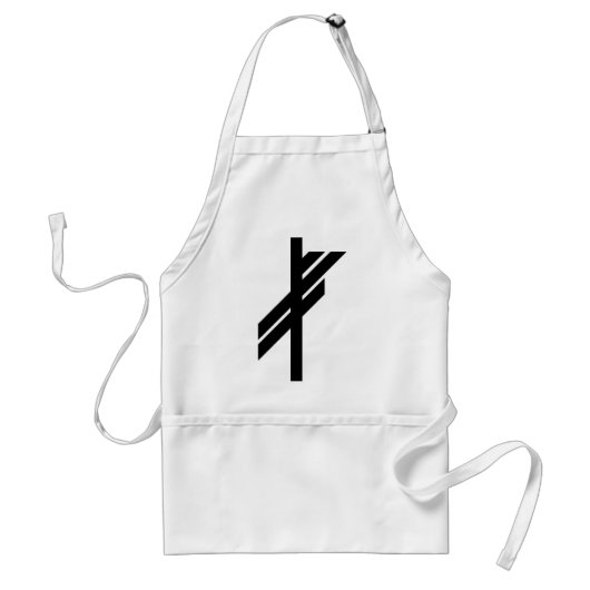 Tablier Rune Viking - Chance - noir (Devant)