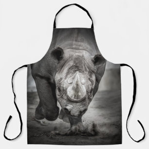 Tablier Running Rhinoceros : Wild Animal Portrait.