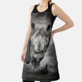 Tablier Running Rhinoceros : Wild Animal Portrait. (Insitu)