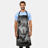 Tablier Running Rhinoceros : Wild Animal Portrait. (Porté)