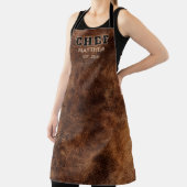 Tablier Russe Brown Chef Western Pays Typographie Grill (Insitu)