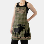 Tablier Russe Cabine de famille Moose Pine Green Plaid Bur (Insitu)