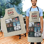 Tablier Rustic Best Papa Jamais Père's Day 6 Photo Collage<br><div class="desc">Rustic Best Dad's Day 6 Photo Collage Apron. Arrière - plan beige rustique avec 6 photos et meilleur père jamais dans la typographie moderne. Personnalisez le tablier avec vos photos et vos noms. Un grand cadeau et un doux souvenir pour un père ou un grand-père le jour du Père, anniversaire...</div>