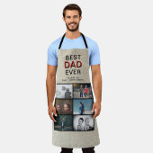 Tablier Rustic Best Papa Jamais Père's Day 6 Photo Collage (Porté)
