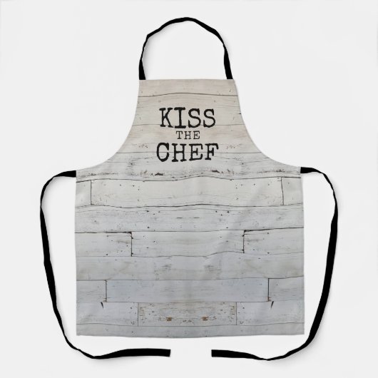 Tablier Rustic Funny Embrasse le chef (Recto)