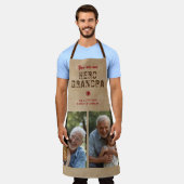 Tablier Rustic Hero Grandpa Father`s Day 2 Photo Collage (Porté)