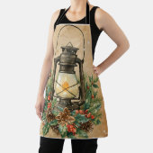 Tablier Rustic lantern christmas holly pine festive winter (Insitu)