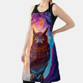 Tablier Rustic Owl Art: Earth Tone Woodland (Insitu)