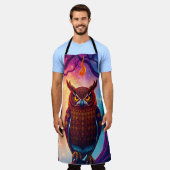 Tablier Rustic Owl Art: Earth Tone Woodland (Porté)