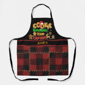 Tablier Rustic Red Buffalo Plaid Cookie Baking Team Name  (Recto)