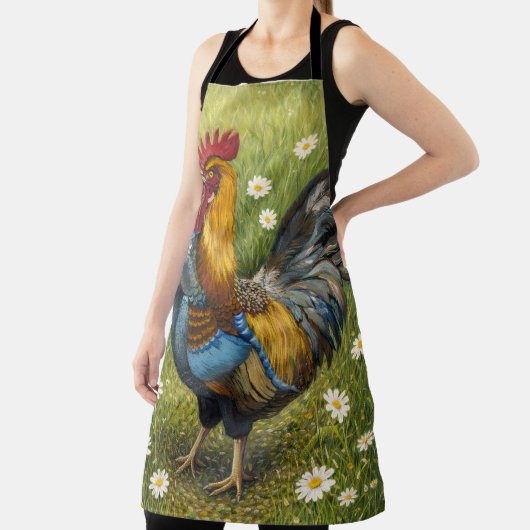 Tablier Rustic Rooster Farmhouse Kitchen Apron (Insitu)