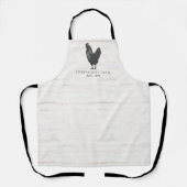 Tablier Rustic Vintage Rooster Farm Logo Apron (Recto)