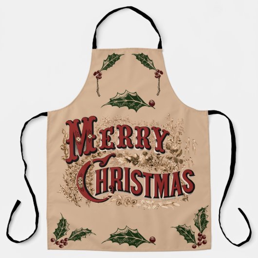 Tablier Rustique 1876 Joyeux Noël (Recto)