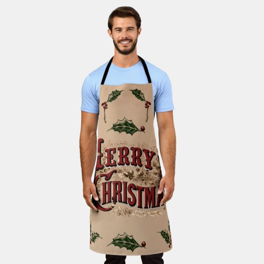 Tablier Rustique 1876 Joyeux Noël (Porté)