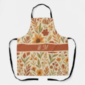 Tablier Rustique Automne vibes d'automne & Monogramme flor (Recto)