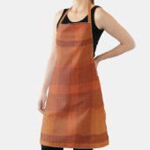 Tablier Rustique Orange Automne Plaid Tartan (Insitu)