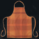 Tablier Rustique Orange Automne Plaid Tartan<br><div class="desc">Rustique Orange Automne Plaid Tartan</div>