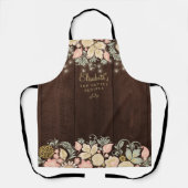 Tablier rustique pays élégant chef de cuisine florale (Recto)