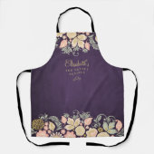 Tablier rustique pays élégant chef de cuisine florale (Recto)