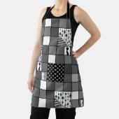 Tablier Rustique, Populaire, Noir et blanc, Patchwork, Sim (Insitu)