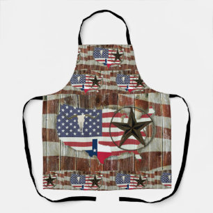 Tablier Rustique Texas Lone Star Texas Long Horn