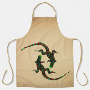 Tablier Rustique Yin Yang Lizards