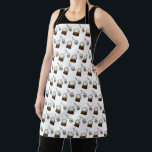 Tablier Sac à thé rapide Motif sur blanc<br><div class="desc">Amateurs de thé motif avec la couleur arrière - plan vous pouvez customiser.</div>