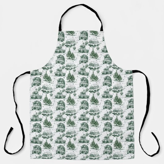 Tablier Sac cadeau de Noël pour voyage de vacances | vert (Recto)