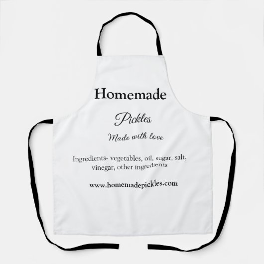 Tablier Sachets maison faits avec amour ajouter texte site (Recto)