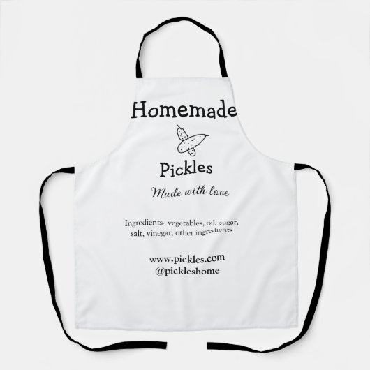 Tablier Sachets maison faits avec amour ajouter texte site (Recto)